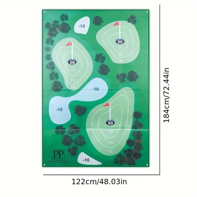 Indoor & Outdoor Golf Putting Game Set - Uncharged Portable Battle Royale Themed Golf Hitting Mat with 25 Sticky Balls and Accessories - Golf Training Aid for Teens & Adults - Ideal for Holiday, Christmas, Party Events & Birthdays