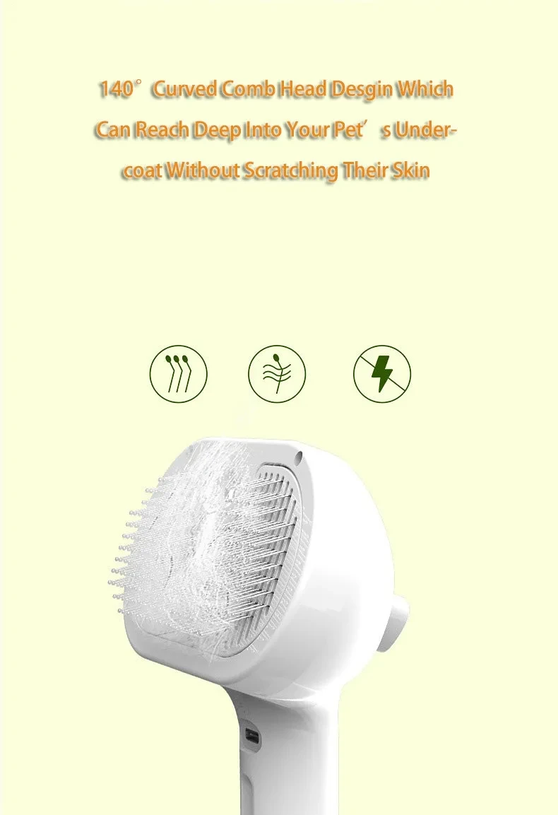 Pet Comb Self Cleaning Pets Hair Remover Brush