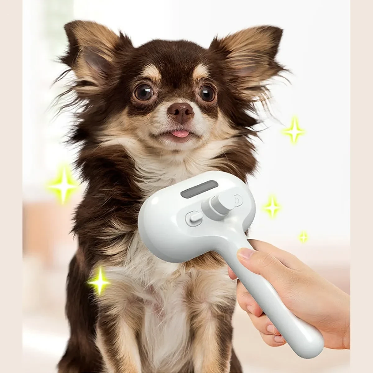 Cats Pets-One Click Cleaning Function-Gentle Slicker Brush