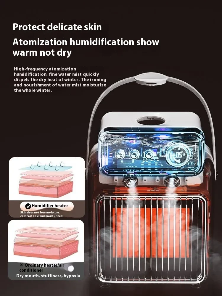 1200W 2 In 1 Efficient Room Heater Humidifying Table Heater Overheating Protections Heater Indoor Heater Suitable For Offices