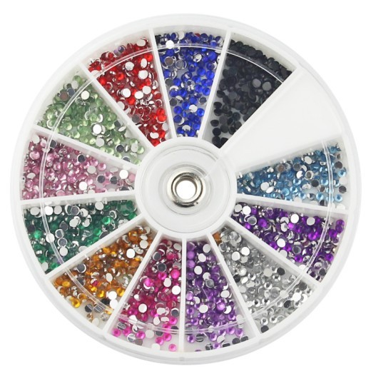 Diamond Fake Nails Domestic Rhinestones 12 Colors