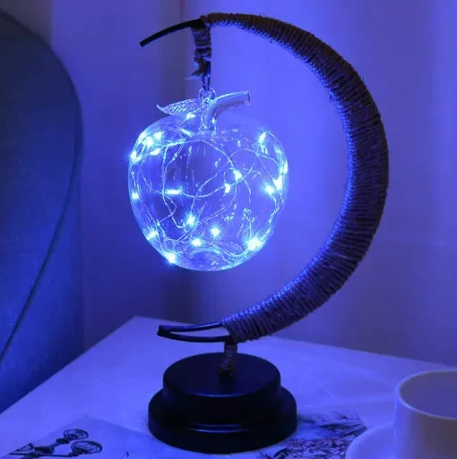 LED Star Moon Apple Decoration Lights