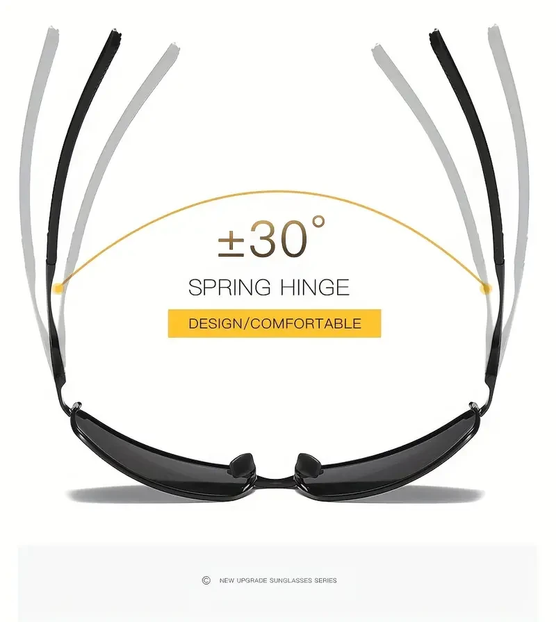 WIMNs Premium Polarized Rectangle Metal Glasses - Stylish & Durable Unisex Shades for All Occasions - Anti-glare, High-Definition Vision - Ideal for Driving, Sports, Vacation, Fishing & Photos - A Perfect Gift Choice