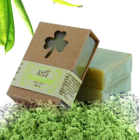 Organic Handmade Matcha Green Tea Powder Soap Whitening, Moisturizing, Acne Cleansing Soap