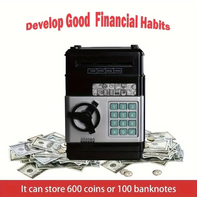 Electronic Coin Saving Bank Cash & Electronic Banking Features