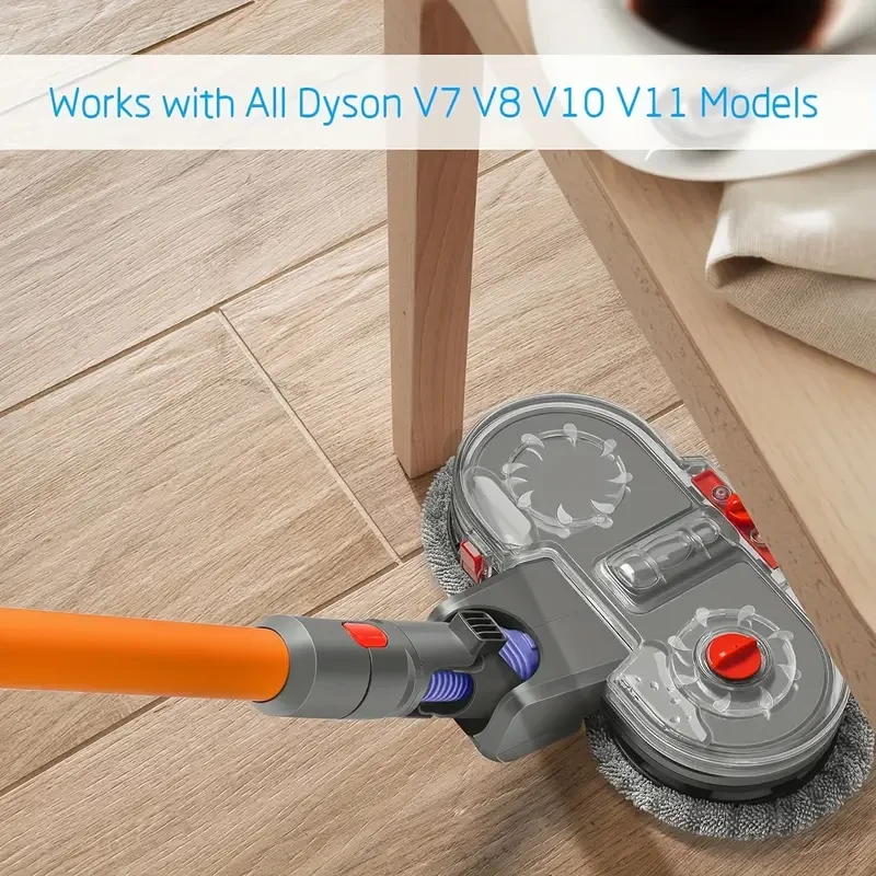 Electric Double Mop Attachment for Dyson V7V15 Dual Spin Mop with Water Tank