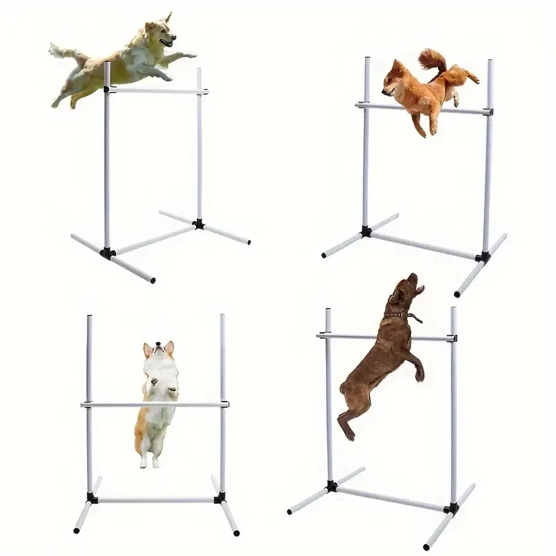 4-Pack Adjustable PVC Hurdle Jump Bar Set