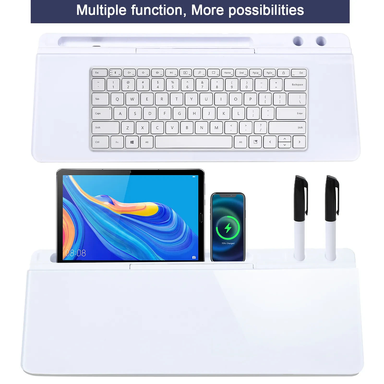 Desktop Whiteboard Storage Writing Board Tempered Glass