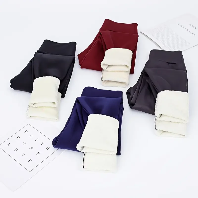 CozyFit Sherpa Leggings - Ultra Soft, High Stretch, Thermal Insulation, Moisture-Wicking, Four-Way Stretch, Fitness Yoga Pants for Women - Autumn and Winter Outdoor Running, Warm, and Comfortable Pants