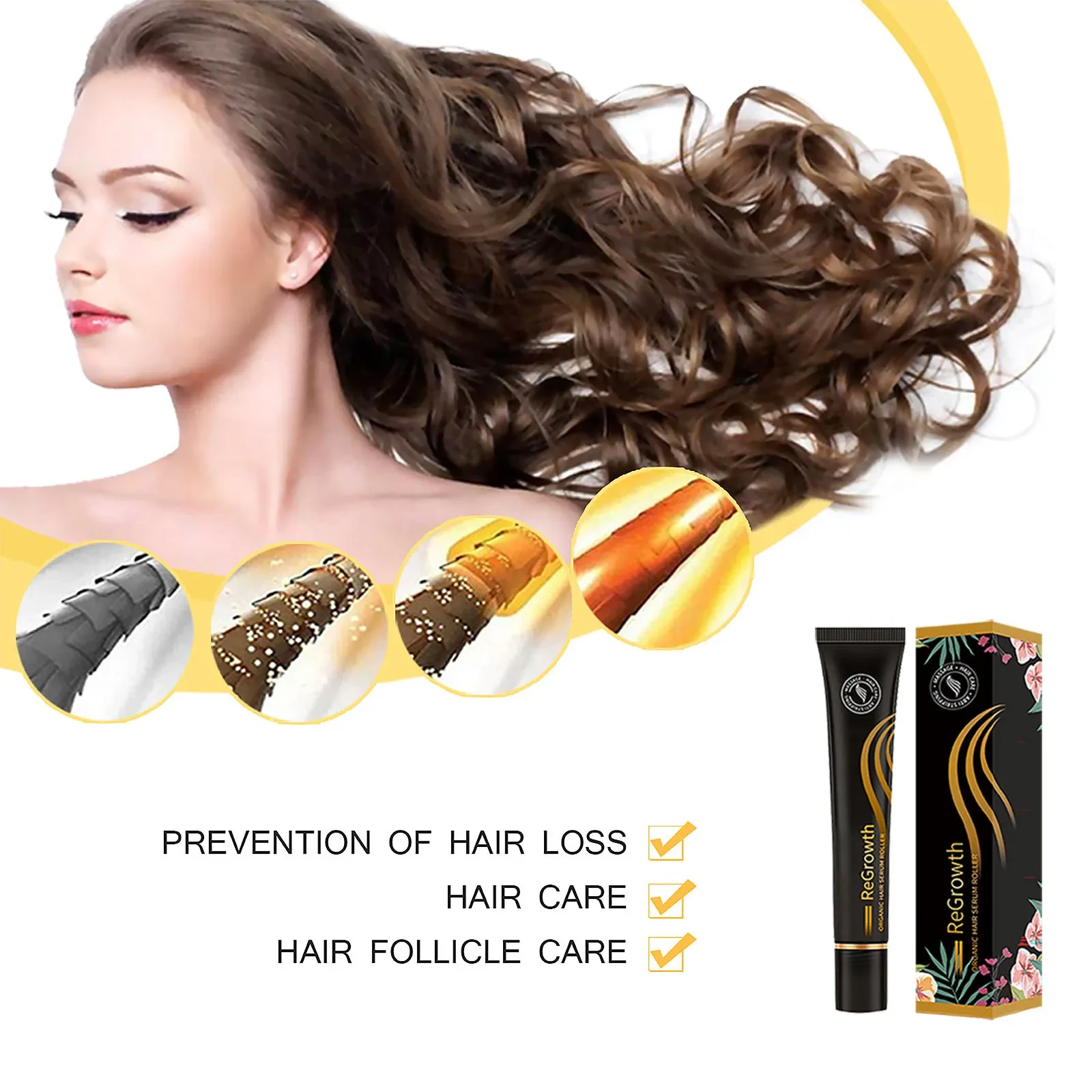 Regrowth Organic Hair Serum Roller