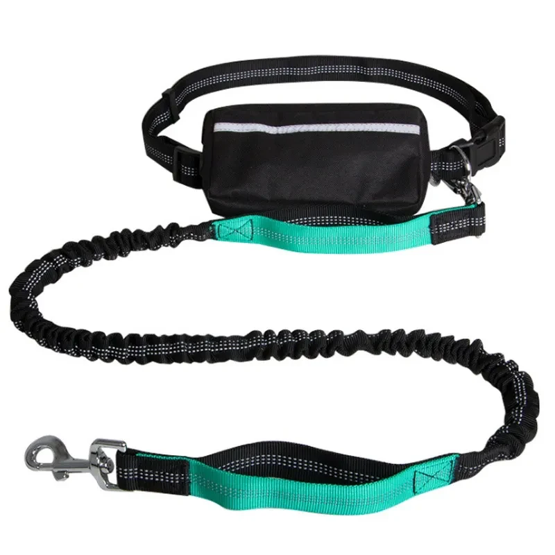 Hands Free Dog Leash Pet Walking And Training Belt With Shock Absorbing Bungee Leash For Up To 180lbs Large Dogs Phone Pocket And Water Bottle Holder
