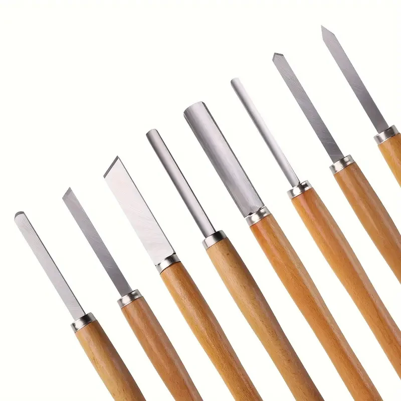 Extra Large Set Wood Lathe Chisel Set Steel Turning Tools High Speed Gouge Lathe Turning Tools Knives Woodturning Chisel Set For Beginner Hobby Crafts