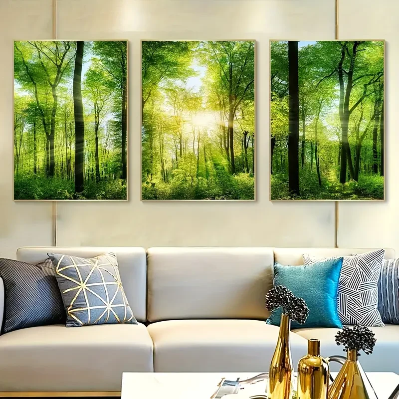 3pcs/set Unframed Canvas Poster, Modern Art, Natural Landscape