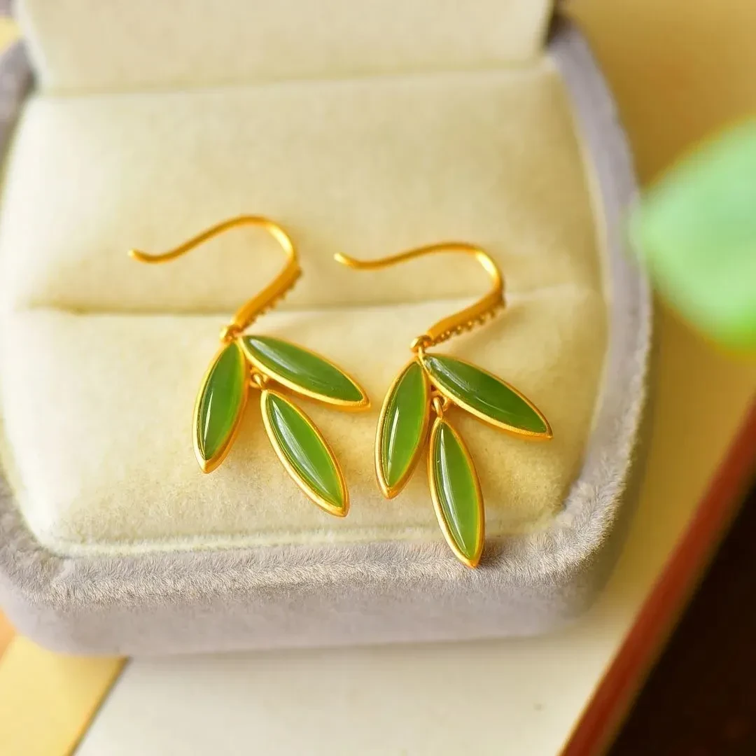 Simple And Stylish Earrings Clover Jasper Gifts For Girlfriend