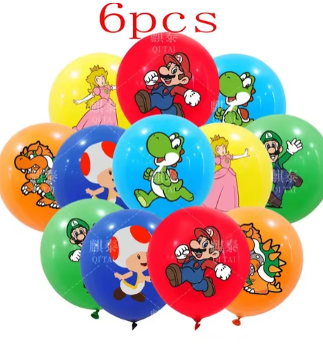 12/24pcs Super Mary Series Balloon