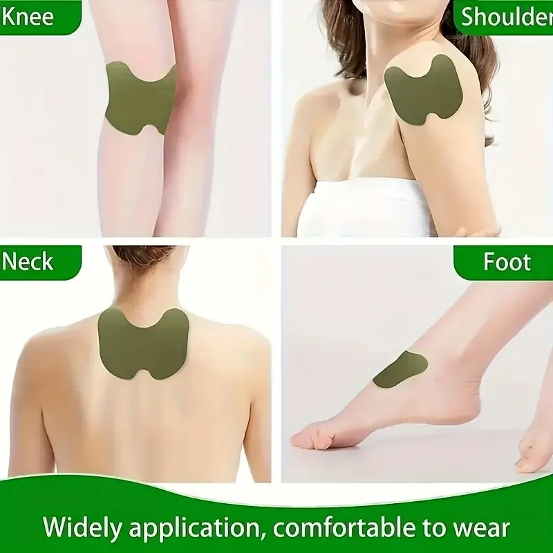 10 Pcs Wormwood Knee Patch: Moxibustion Patch for Knee, Back, Neck, Shoulder Relief - No Battery Required