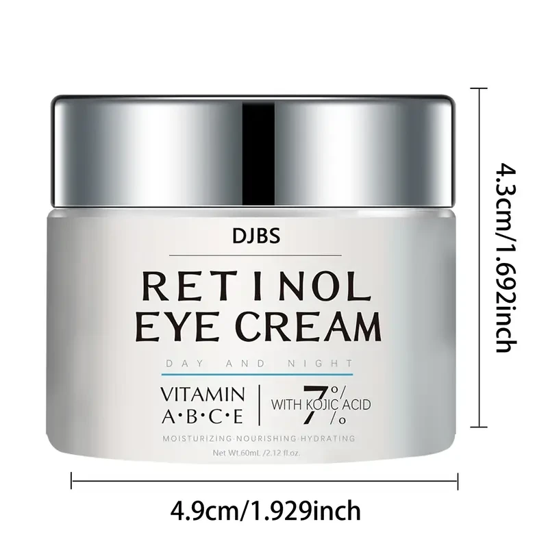 60g DJBS Retinol Eye Cream - Intensive Hydration & Firming for All Skin Types with Rosehip & Hibiscus, Vitamin E Infused