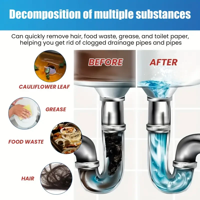 1pc, Super Strong Sewer Cleaner, Instant Drying Sewer In Kitchen Sink, Toilet And Pipe For Hotel