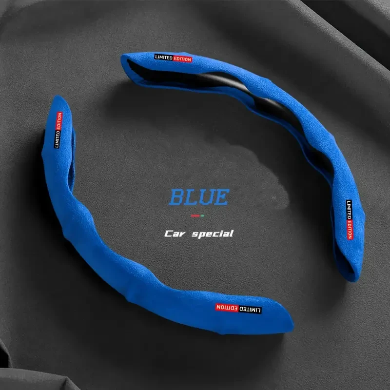 Luxurious Suede Steering Wheel Cover - Airflow Enhanced, Non-slip, Secure Grip