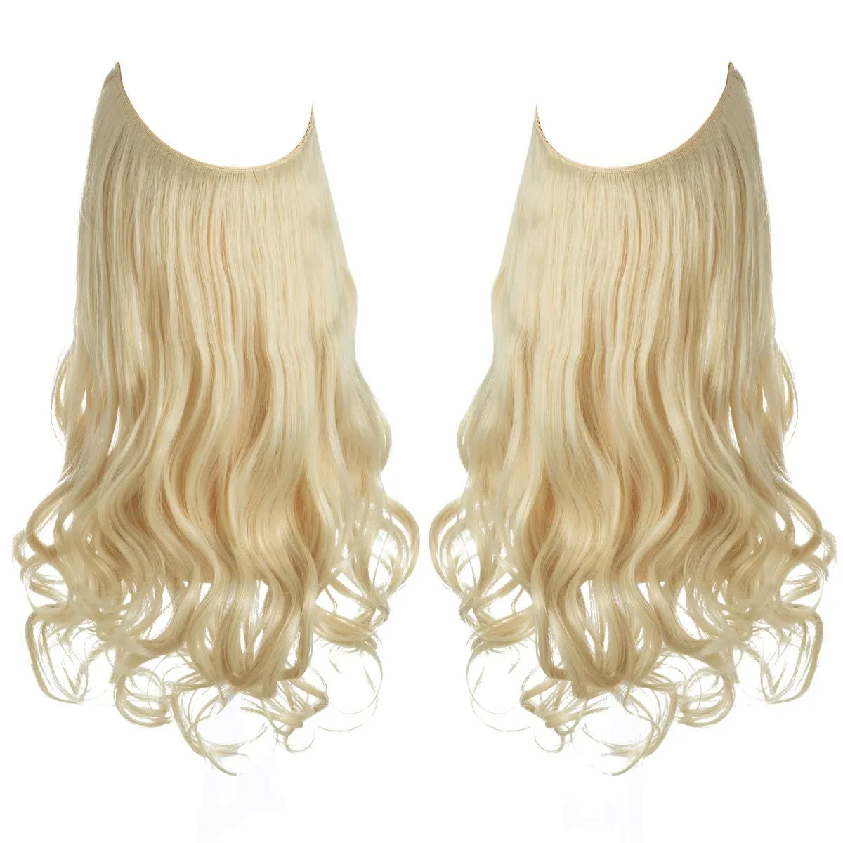Wig Female Fish Line Type Long Curly Hair Chemical Fiber
