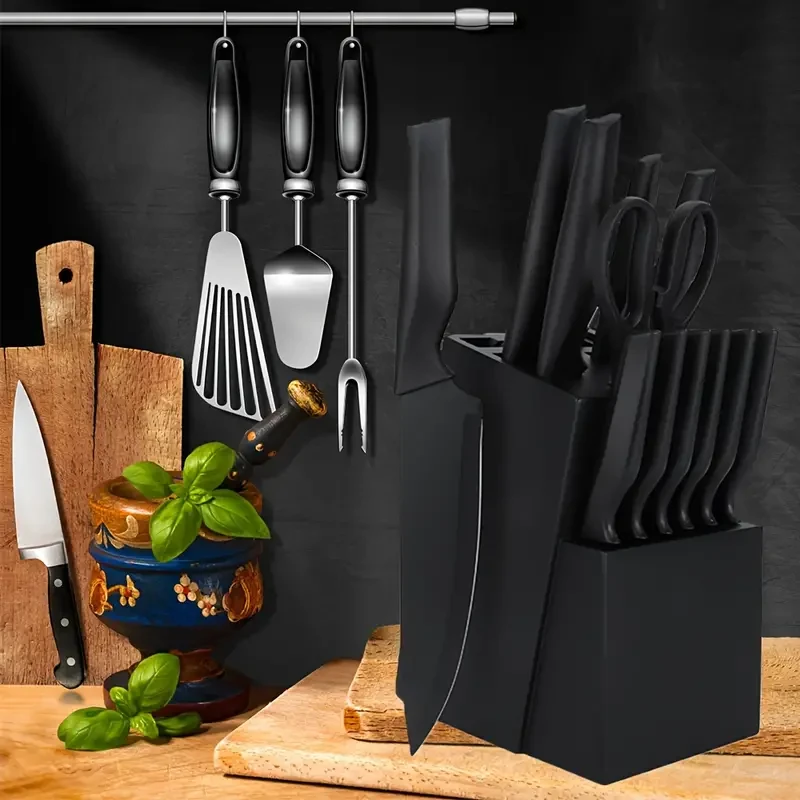 14-Piece Kitchen Knife Set with Self-Sharpening Block