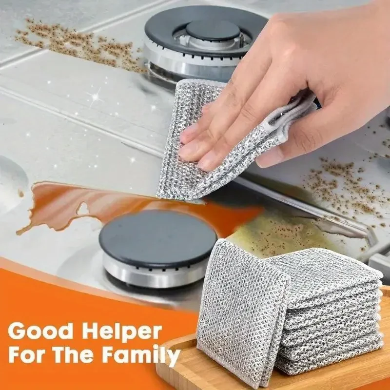 Ultra-Fine Microfiber Steel Wool Soap Pads - 20/30pcs Double-Sided Kitchen Scrubbers for Dishes & Cookware