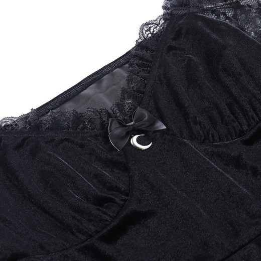 Sexy Lace Stitching Flared Long Sleeve Dress
