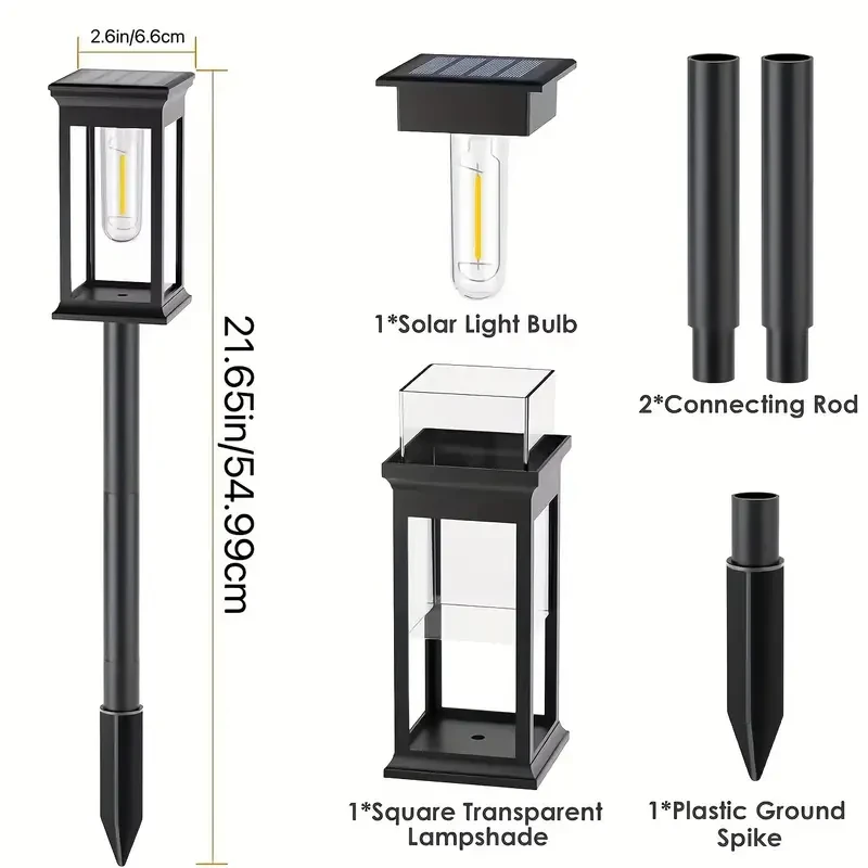 Solar LED Landscape Lights, Energy-Saving Touch Control Tungsten Style Lamp