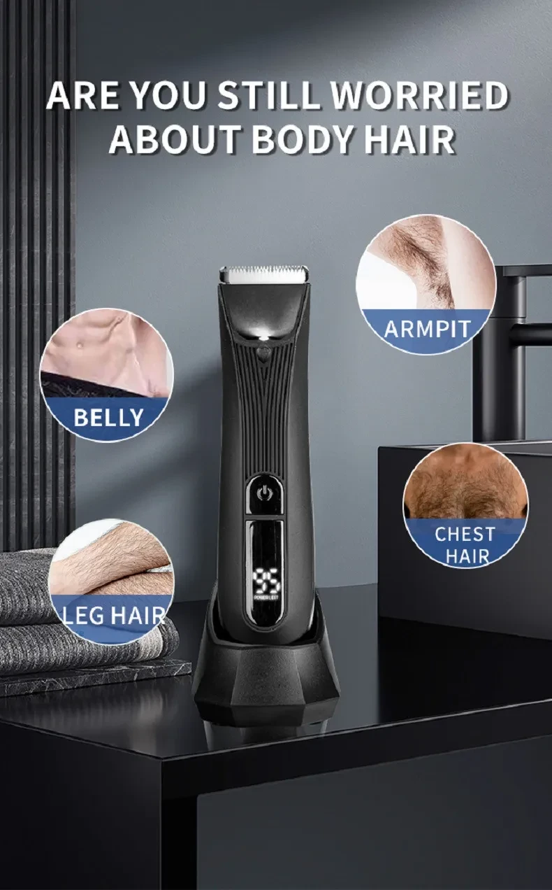 Body Hair Trimmer Men's Electric Body Washable Lady Shaver