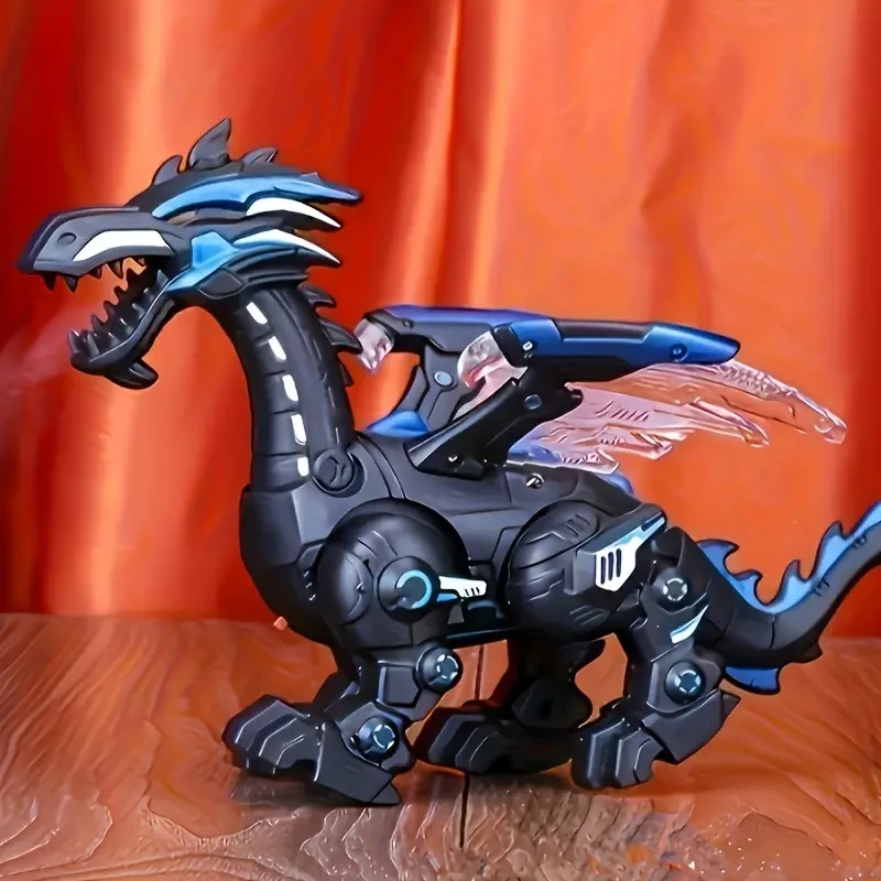 Walking Spray Dinosaur with Sound & Light Show Assembly Dragon Toy