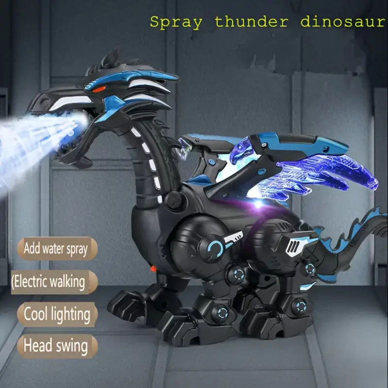 Walking Spray Dinosaur with Sound & Light Show  Assembly Dragon Toy