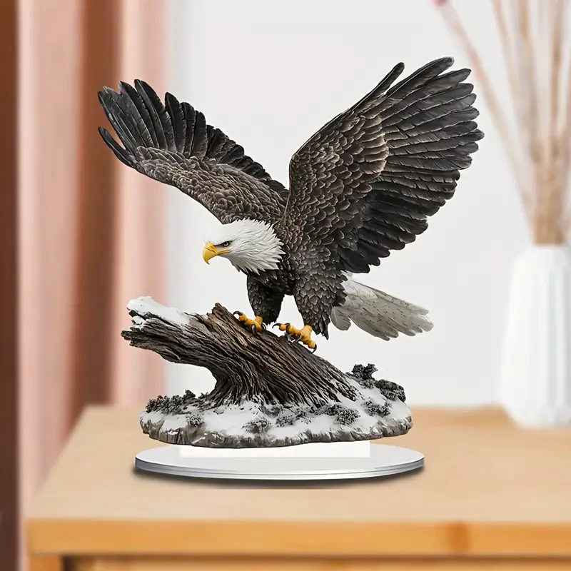 Eagle Sun Catcher with Spreading Wings Acrylic Desk Decor (19.99cm)