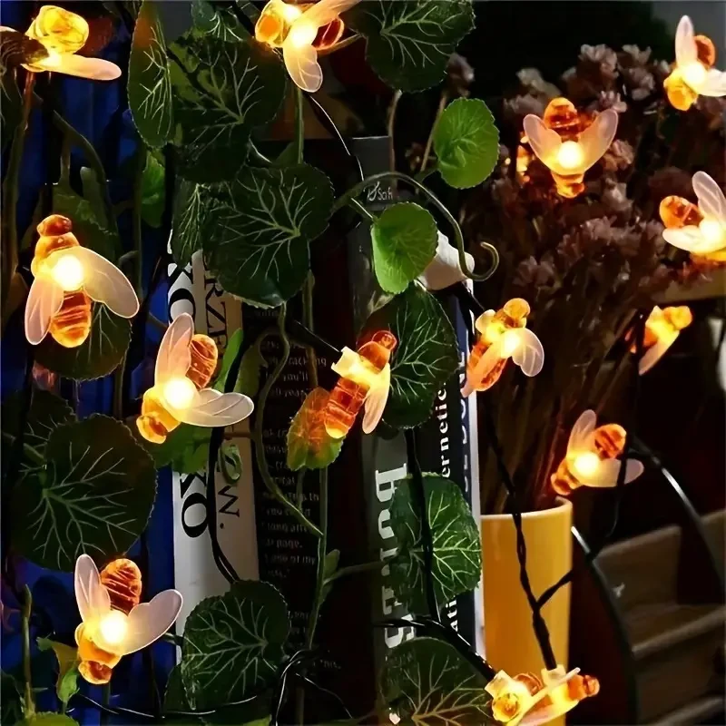 Solar Honey Bee String Lights  6.4m, 30 LED, 8 Modes