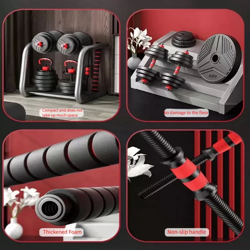 4-in-1 Adjustable Dumbbell Set (19.96KG) Full Body Workout