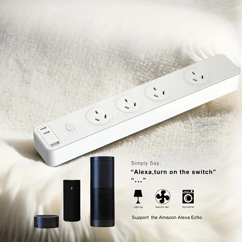 Multi-Function WIFI Smart Power Strip Socket With 3pcs USB Ports And 4pcs AU Plugs
