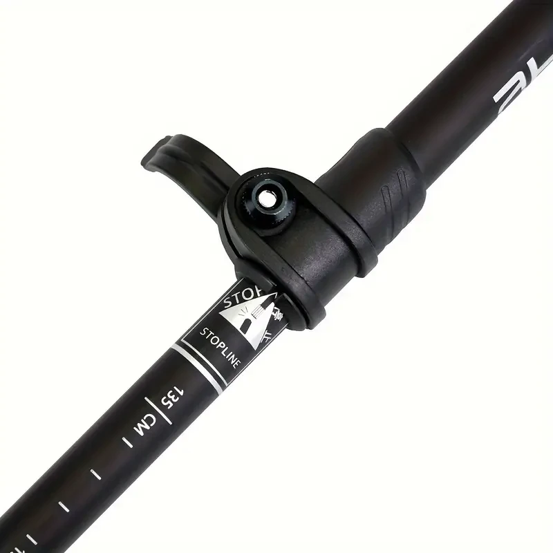 Aluminum Alloy Hiking Pole, Ultralight Foldable Trekking Stick With Anti-Slip EVA Handle And Storage Bag, Adjustable 110-130cm