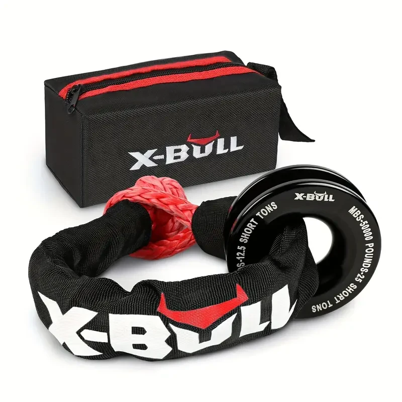 X-BULL Soft Shackle Synthetic Rope Recovery Snatch Ring Block Pulley 15875.73KG