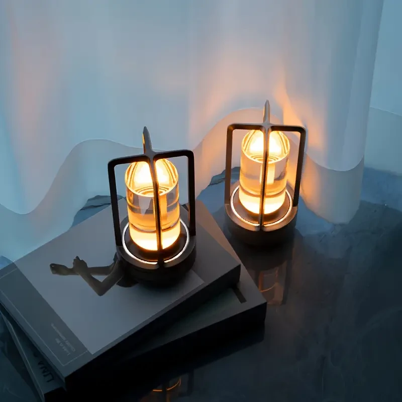 Portable Metal LED Light, Level 3 Brightness Light, 3 Color Touch Charging Light, Night Light, Bedside Light, Dining Room Light, Table Light, Table Lamps