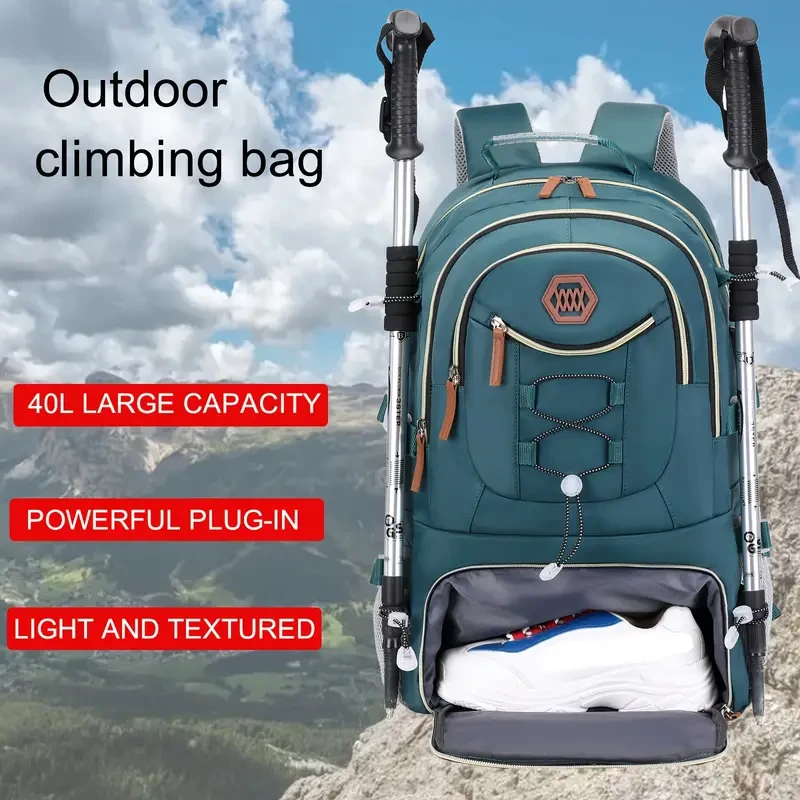 Large Capacity Travel Backpack - Spacious Laptop Bag with Shoe Storage