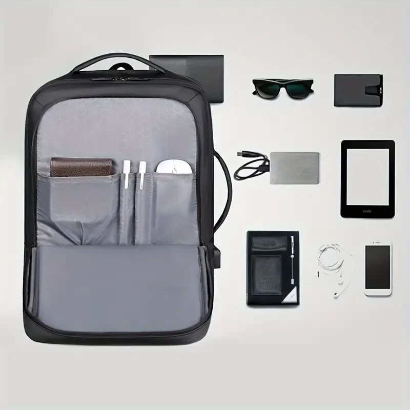 Large Capacity Business Backpack - Spacious and Organized Compartments with Dedicated Laptop Sleeve
