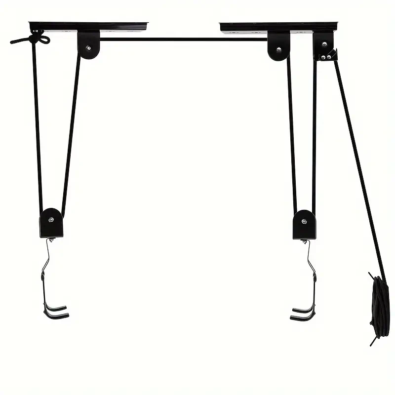 Overhead Storage System For Bikes & Snowboards, Bike Lift Bicycle Hoists, Ceiling Mount Lift Hoist Storage Rack For Garage Indoor, Convenient Bicycle Or Ladder Storage Hangers