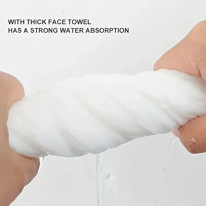3pcs Ultra-Soft Disposable Cotton Facial Cleansing Wipes - Fragrance-Free, Alcohol-Free, Suitable for All Skin Types | Gentle Makeup Remover & Face Towel Tissues for Sensitive Skin