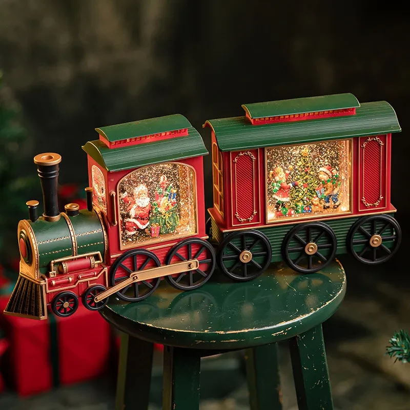 Christmas Santa Claus Train Music Box
