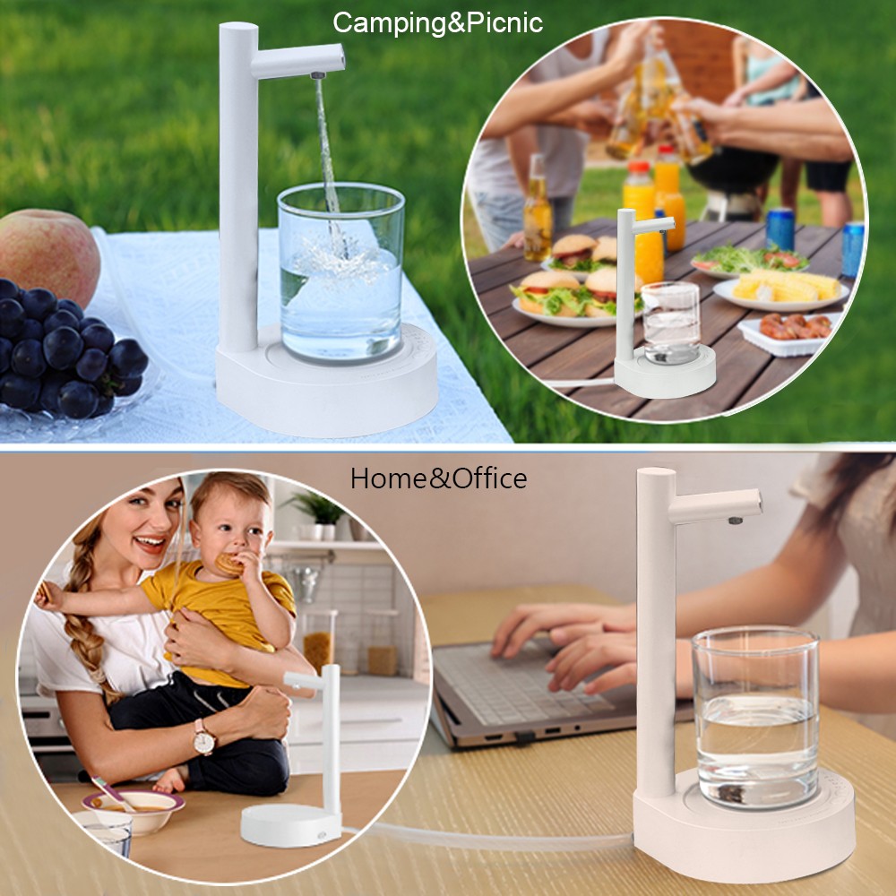 Desk Dispenser Electric Water Gallon - Automatic, Rechargeable Water Bottle Dispenser