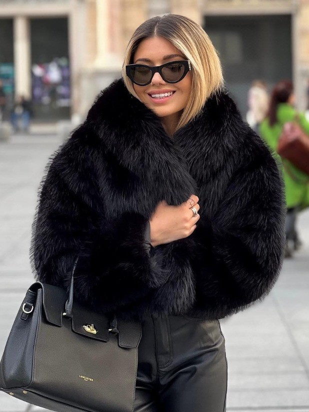 Winter Plush Thicken Lapel Coat - Womens Casual Long Sleeve Outerwear