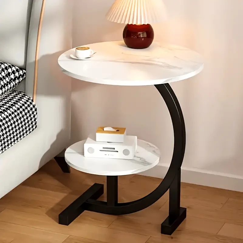 Modern Minimalist Waterproof Iron Coffee Table - Portable Sofa Side End Table for Outdoor Leisure