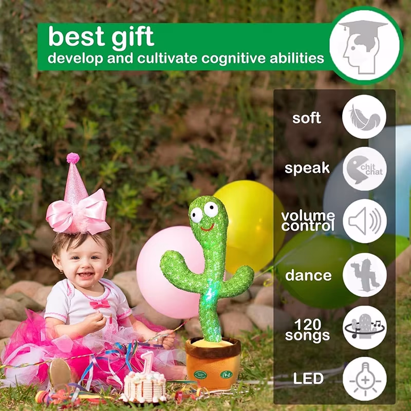 1pc-Dancing Talking Cactus Toys