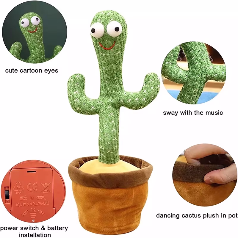 1pc-Dancing Talking Cactus Toys