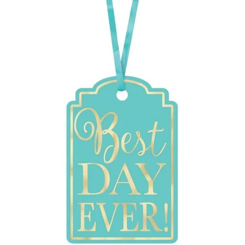 Best Day Every Printed Tags - Robin's-Egg Blue (25 units) - Pack of 25