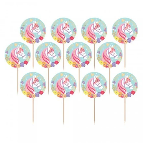 Magical Unicorn Foil Picks - Pack of 24